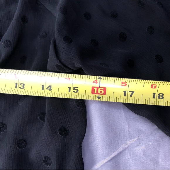 Black Chiffon Whimsigoth Dress Sheer Polka Dot Long Sleeve Babydoll Size S - Picture 8 of 11